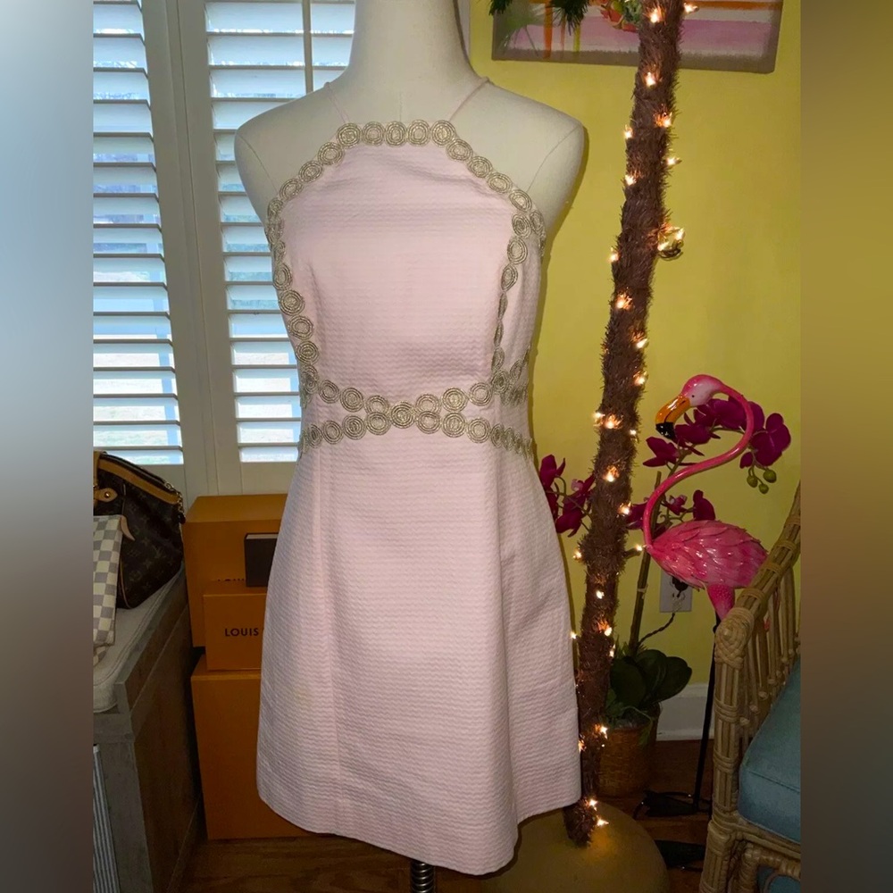 Lilly Pulitzer NWT Pearl Shift Dress Paradise Tint Size 4 - Picture 2 of 10